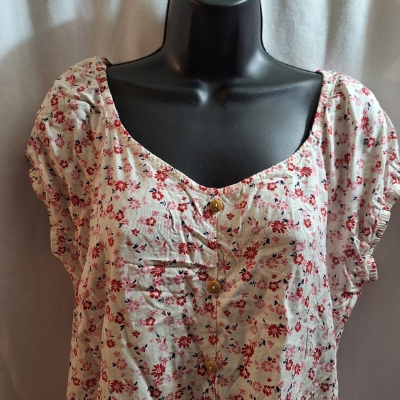 No Boundaries Floral Blouse XL - Picture 2 of 7